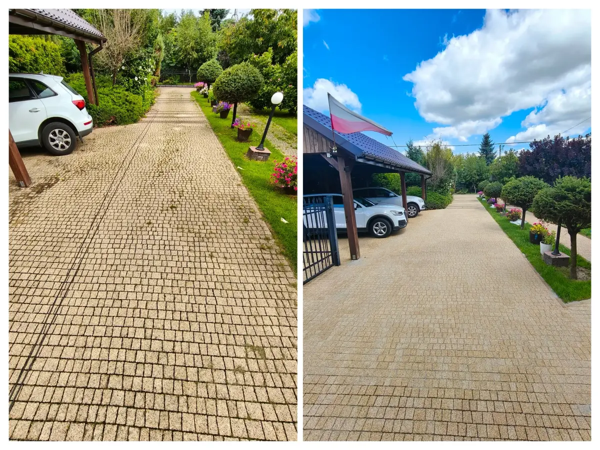 Czyszczenie chodnika z kostki betonowej - Rzeszów
